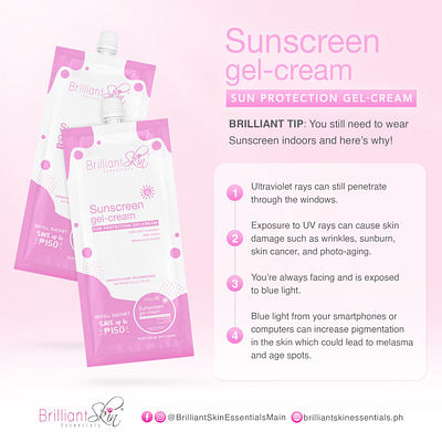 BSEI Sunscreen gel-cream Advertisement creative and design