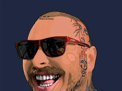 post malone vector art by hiboart adobe art artist artwork design digital digitaldrawing drawing graphic design illustration postmalone postmalonedrawing vector vectorart vexelart