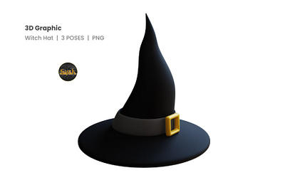 Witch Hat 3D Poses background