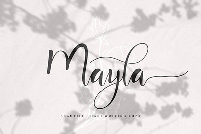 Mayla - Beautiful Handwriting Script Font beautiful font branding font calligraphy font chic font cursive font elegant font handwriting font ink font invitation font lettering font logo bfont lovely font modern font natural font romantic font script font signature fot stylish font typeface font wedding font