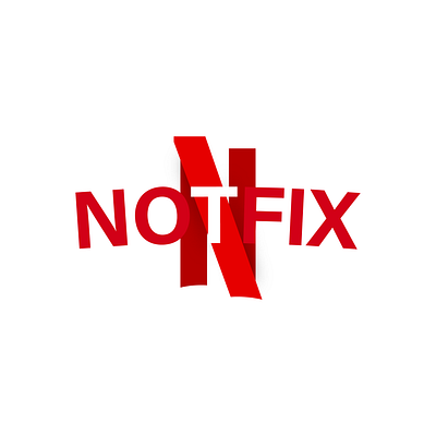Notfix branding design graphic design logo minimalism netflix typography