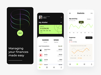 Finance Management - Mobile App app bank banking clean design finance finance app finance management financial fintech ios minimal mobile app design mobile design ui ui design uiux whitespace