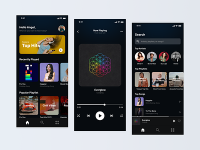 Music Player Apps🎧 appdesign design uidesign uiuxdesign uxdesign