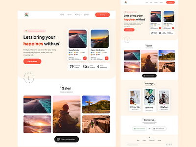 Travel Agency Website Redesign - Kawanlelah agency clean design fun landing page travel ui website