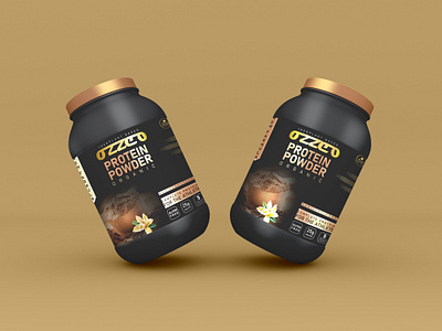 Protein powder adobe illustrator adobe photoshop food supplement label label design mockup packaging design protein powder supplement label design