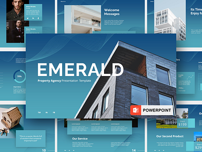 Emerald - Property Agency Presentation Template architect building building company company construction construction company contractor modern portfolio property property development property management