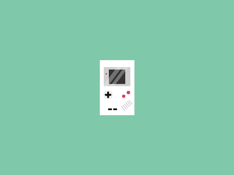 Game Boy animation fake 3d game game boy gif illustration minimal motion design motion graphics nintendo play