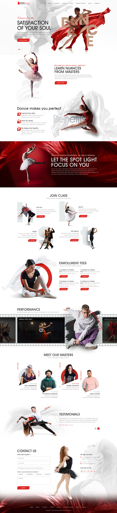 Ame Danse dance ui website