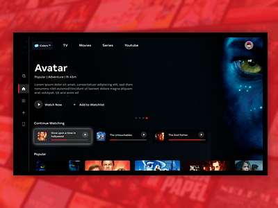 Internet TV UI Design avatar brand design branding design internet mobile app movie tv ui ui design uidesign