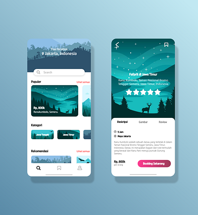 Traveler Apps graphic design ui