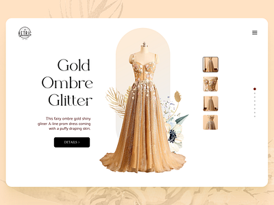 FASHION LANDING PAGE - GOWN DRESS CONCEPT design fashion figma graphic design ui