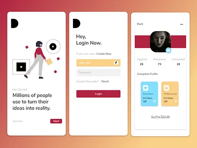 Hiring Sign Up. app branding design hire icon illustration login logo sign up typography ui ux vector
