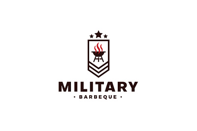 Military Barbeque barbeque branding business name craft design graphic design headfonts illustration logo logo template media military military barbeque professional template vector work