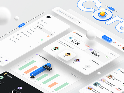 Core – Dashboard Builder 🪄 chart clean component dashboard design system figma source file icon isometric minimal nav navigation product sidebar sidebar navigation ui ui design user interface ux ux design web design