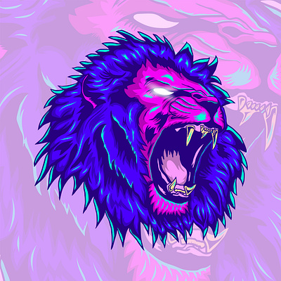 Angry lion angry art gaming graphic design illustration lion tshirt vector