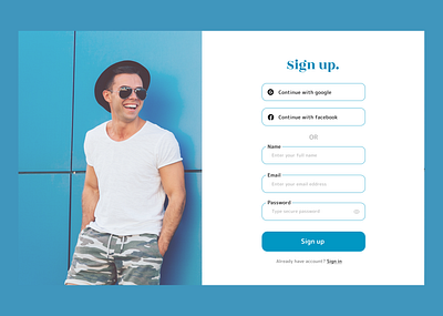 Daily UI 001 Sign up page branding design graphic design illustration logo ui uidesign uiux ux vector