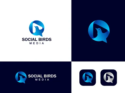 Social Birds logo birds logo branding creative logo graphic design logo logo branding logo art logo artist logo design logo designer logo maker play logo professional logo social birds logo social logo unique logo