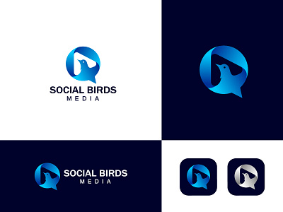 Social Birds logo birds logo branding creative logo graphic design logo logo branding logo art logo artist logo design logo designer logo maker play logo professional logo social birds logo social logo unique logo