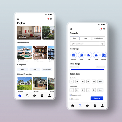 Real Estate/ Property Finder app branding design graphic design home inspiration minimal profile property realestate ui uidesign uxdesign