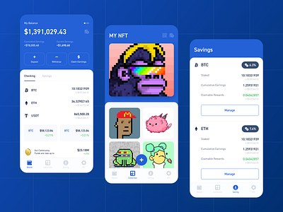 Grow your Crypto Assets app assets bitcoin blockchain branding coin crypto design mobile ui uidesign uiux wallet