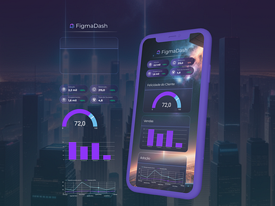 Futuristic Mobile Dashboard UI – Sleek & Data-Driven Design branding dashboard mobile design figma illustration mobile dashboard ui ux uxui web web design website