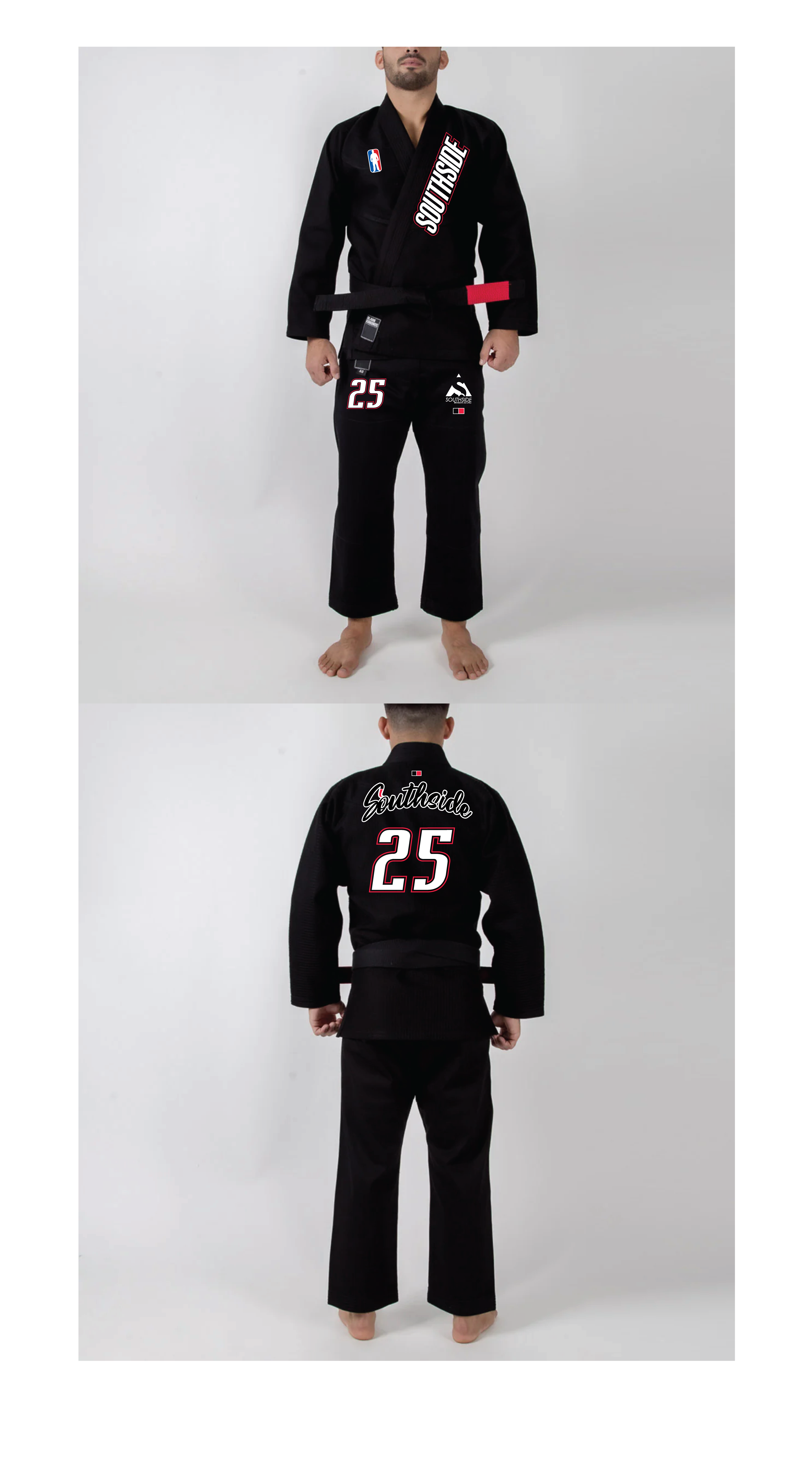 2025 Southside Team Kimono apparel bjj branding brazilian jiujitsu bulls cheer clothing logo martial arts nba sport uniform university usa