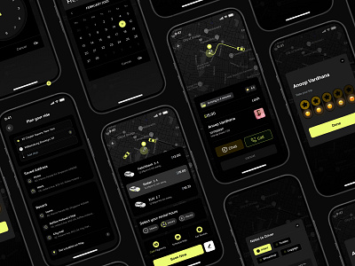 Taxi App app appdesign darkmodedesign design designinspiration minimalui mobileappdesign modernui ondemandtaxi taxiapp uidesign uiux userfriendlydesign uxdesign