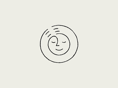 "Sky Dream" - cute line art illustration of a man sleeping. abstract character cute design dream figure illustration line art line drawing man minimalist modern moon nap peaceful relax round simplicity sleeping sun