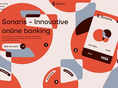 Online Banking Homepage - Sonaris bank bank transfer banking banking website creative finance fintech homepage innovative investments money money management online baking payment ui uxui virtual design visa card web page website