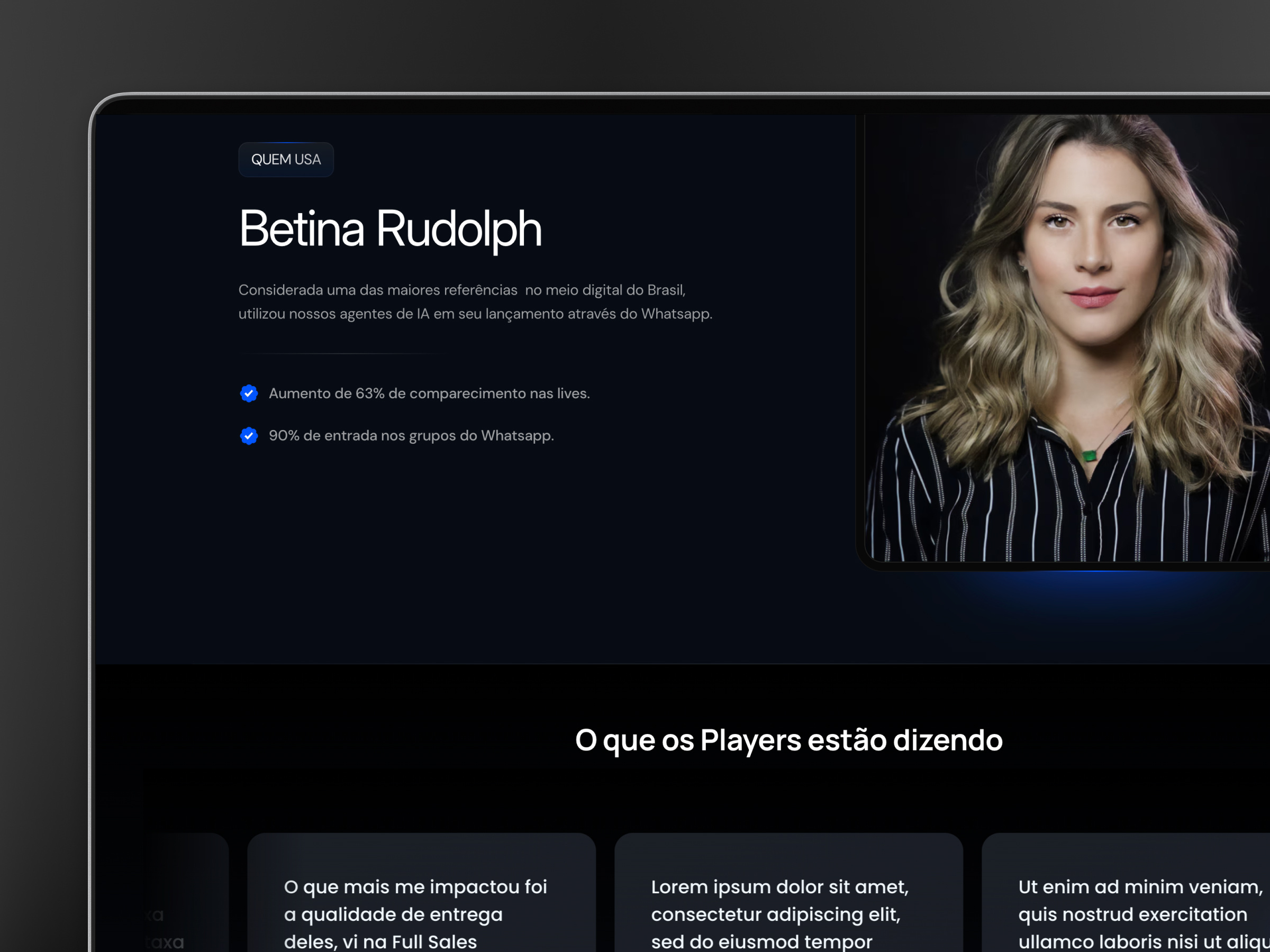 AI-Powered Marketing for AwSales ai website dark framer interface landing page motion design tech startup ui uiux web web design web development