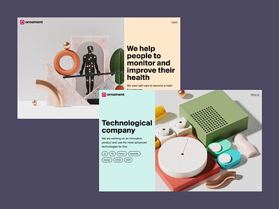 Ornament care health ui ux webdesign