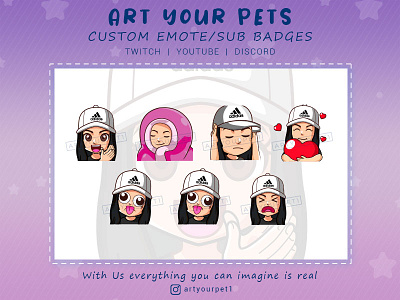 PRETTY EMOTES 2d art emoteart emotestwitch graphicdesign