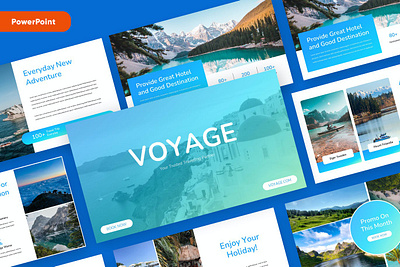 VOYAGE -Travel Multipurpose Template clean colorful company corporate google slides keynote modern multipurpose multipurpose template photography pitch deck portfolio powerpoint studio template travel unique web design web development website