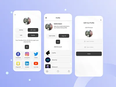 Social App - Your Digital Business Card app design design ios app mobile app social app design social media social media app social media design ui ux