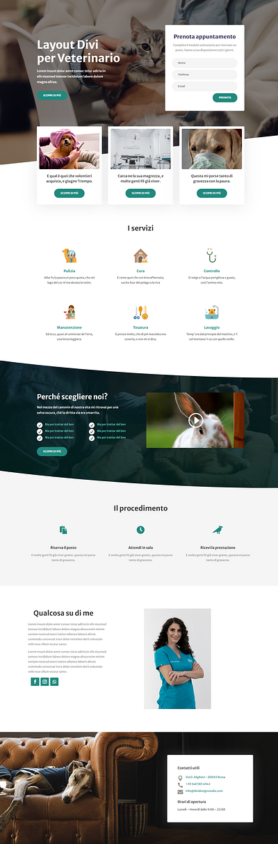 Veterinary Divi Layout branding design divi web wordpress wordpress blog wordpress design