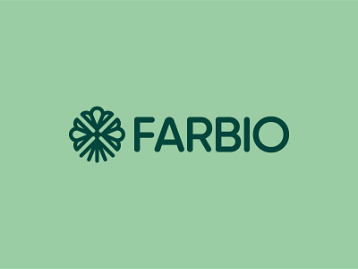 FARBIO branding finance financial fintech flower geometric green leaf logo mark nature root tech