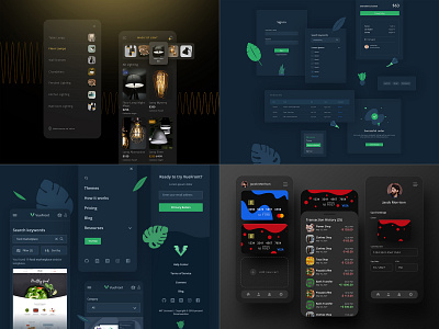 TOP 4 Dark Themes darkmode darktheme productdesign uiux uxui