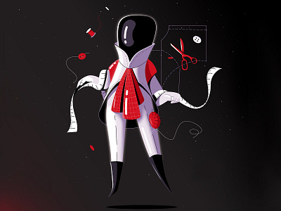 Iran Talent #Tailor on Mars 👩‍🚀 2d character 2d illustration astronaut branding design flatdesign illustration illustrator job mars motion graphics space