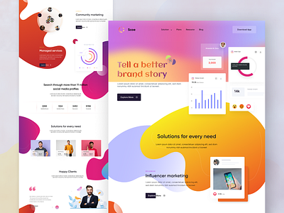 Social Landing page design 3d adobe illustration adobe photoshop creative landing page dribbble landing page education landing page graphic design landing page landing page design mobile app design social landing page design travel ui ui8 web design web landing page design webpage design website design