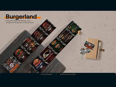 Burgrland branding brochure business card design flyer graphic design visit card
