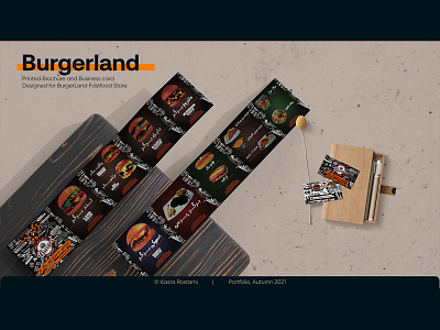 Burgrland branding brochure business card design flyer graphic design visit card