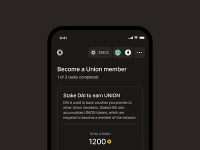 Union Protocol — 🌑 Dark Mode crypto dapp decentralised finance defi ethereum lending protocol union wallet