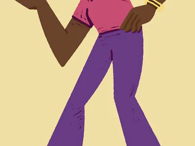 Flower 2d character digital editorial flat flower illustration texture