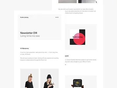 Studio Lenzing Newsletter 014 — Nov 2021 mail mailinglist minimal newsletter studio lenzing ui ux