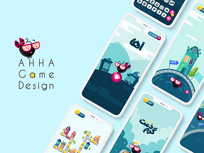 Ahha Game branding design graphic design illustration landing ui ux vector