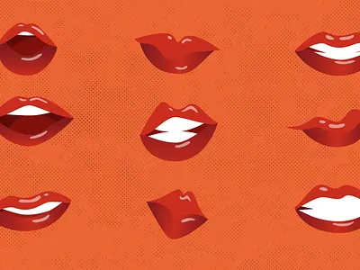 femme fatale eating lips mouths teeth woman