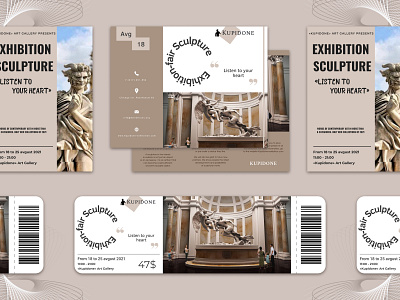 Branding Sculpture Exhibition branding design logo typography ui ux website