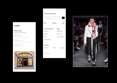 Burberry fashion Website design ecommerce fashion interface online shop redesign store ui ui design web design website