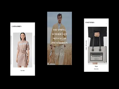 Burberry Fashion Website branding design fashion store ui ui design uiux web design website website design