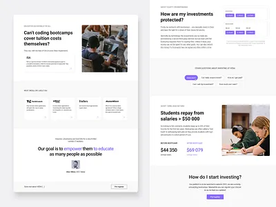 Vedai — landing page education landing website